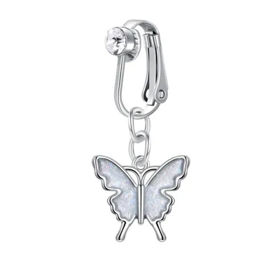 Fake piercing za popek z metuljem